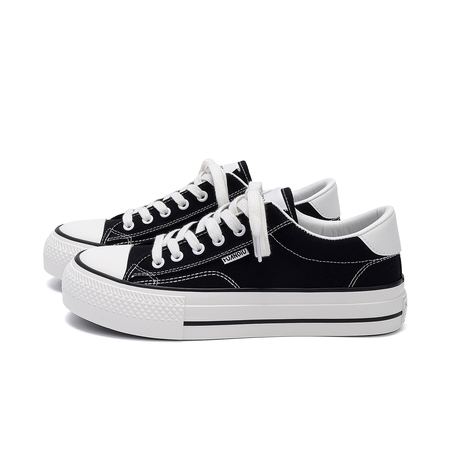 HUANQIU Легкие кроссовки Low top Canvas Men's Black — фото 3