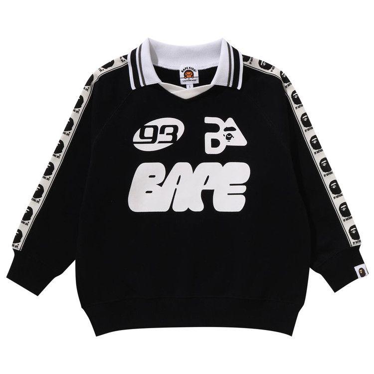 

Толстовка BAPE Kids Tape Relaxed Fit Crewneck Sweatshirt 'Black'