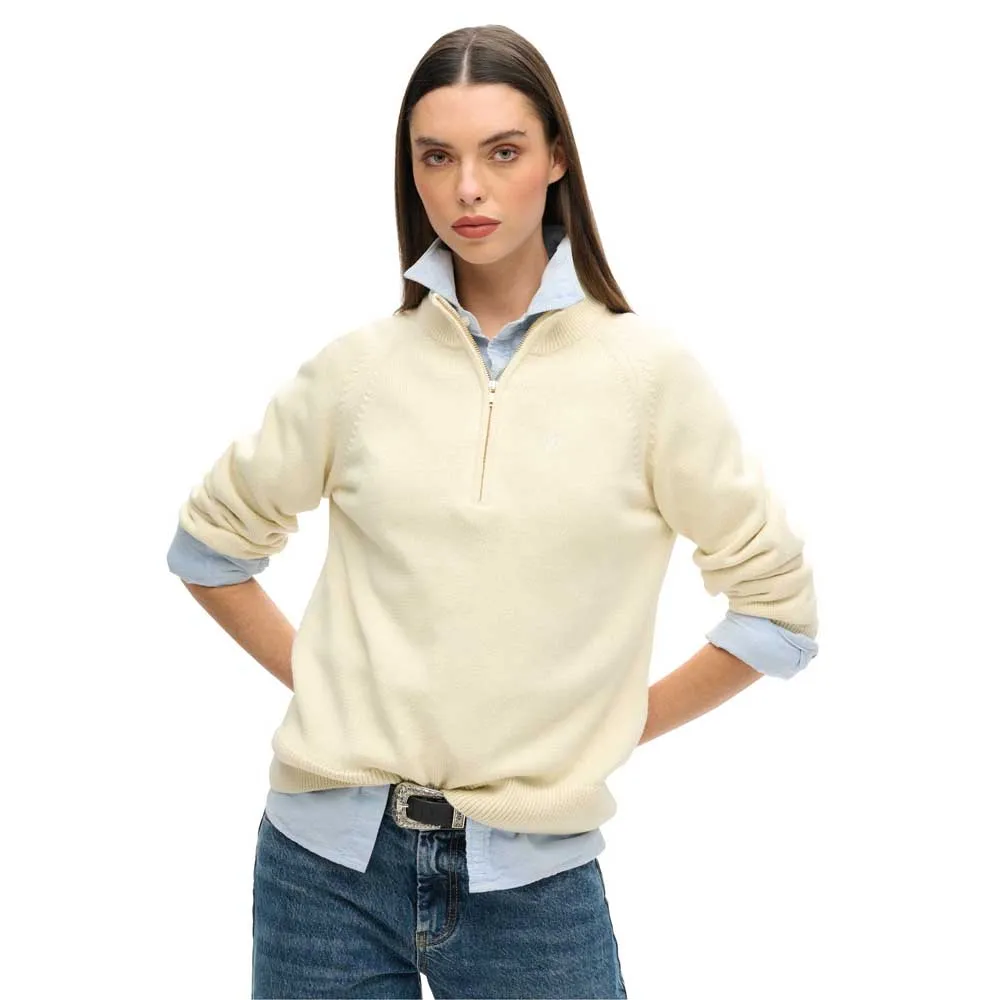 

Свитер Superdry Classic half zip, бежевый