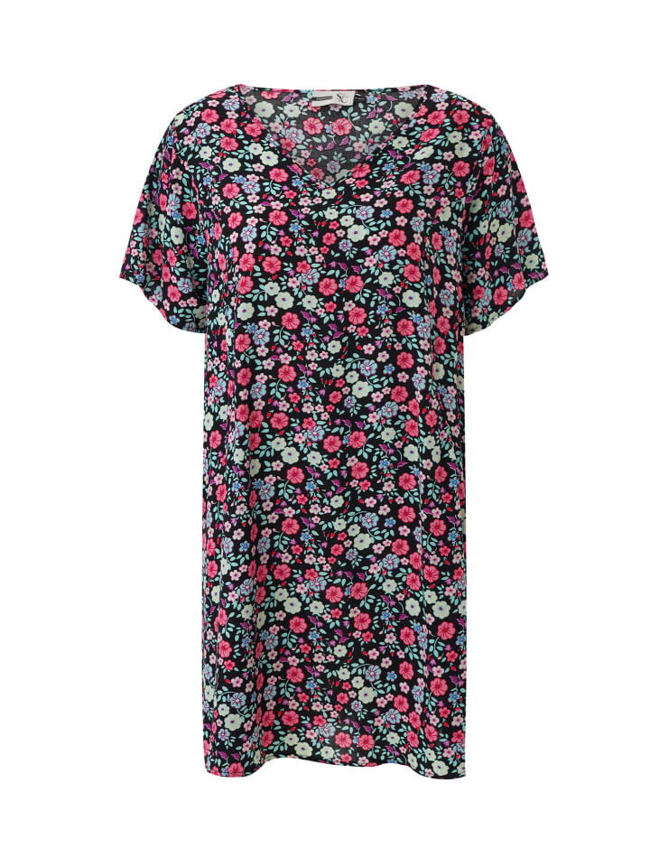 

Длинное платье Studio Mittellanges Blusen SBirgitte, цвет black + pink flowers