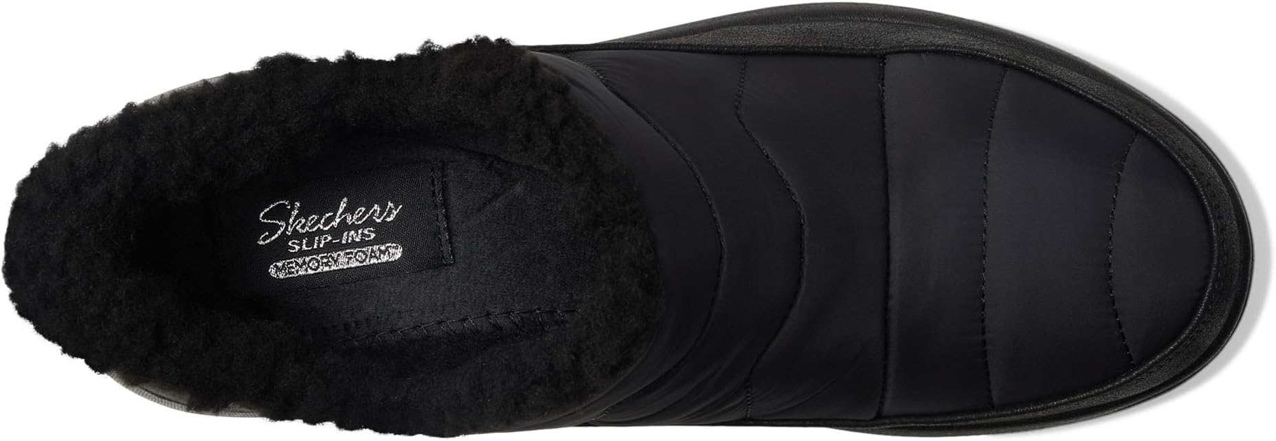Тапочки SKECHERS Cozy Escape - Snow Puff Hands Free Slip-ins, черный — фото 2