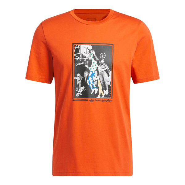 

Футболка Adidas Originals Graphic Shmoofoil Tee 'Orange', оранжевый