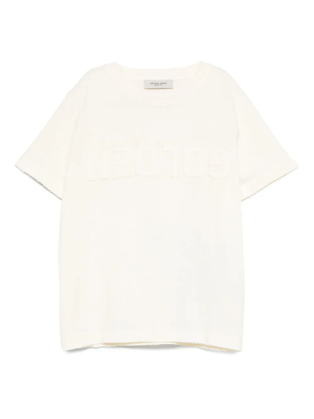 

Футболка с вышитым логотипом Golden Goose Kids, нейтральный