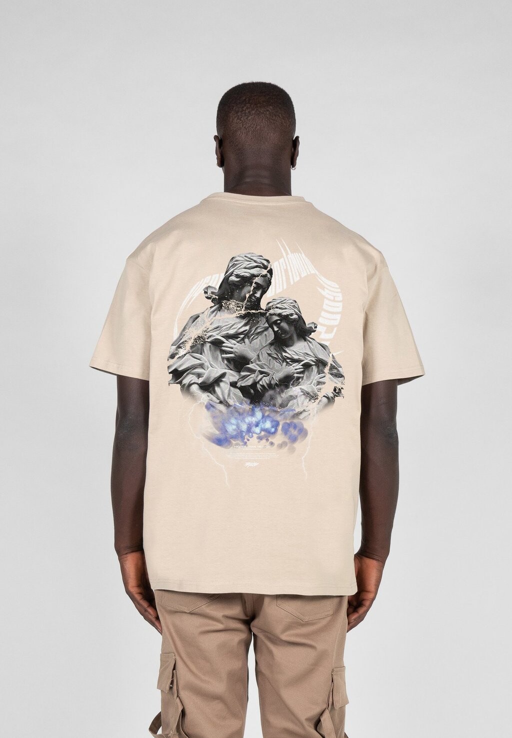 

Футболка с принтом Higher Than Heaven Heavy Oversize MJ Gonzales, цвет wet sand