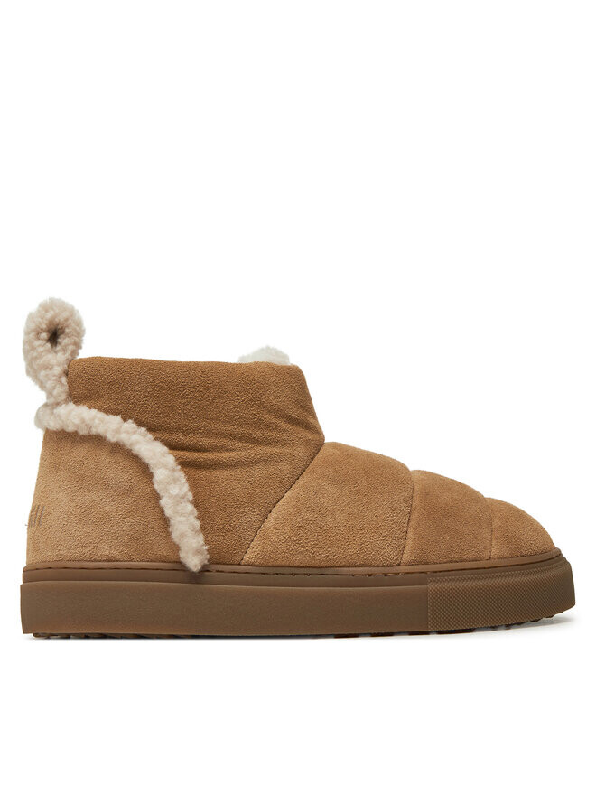Зимние ботинки женские Inuikii Shearling Slipin с меховой отделкой, бежевый