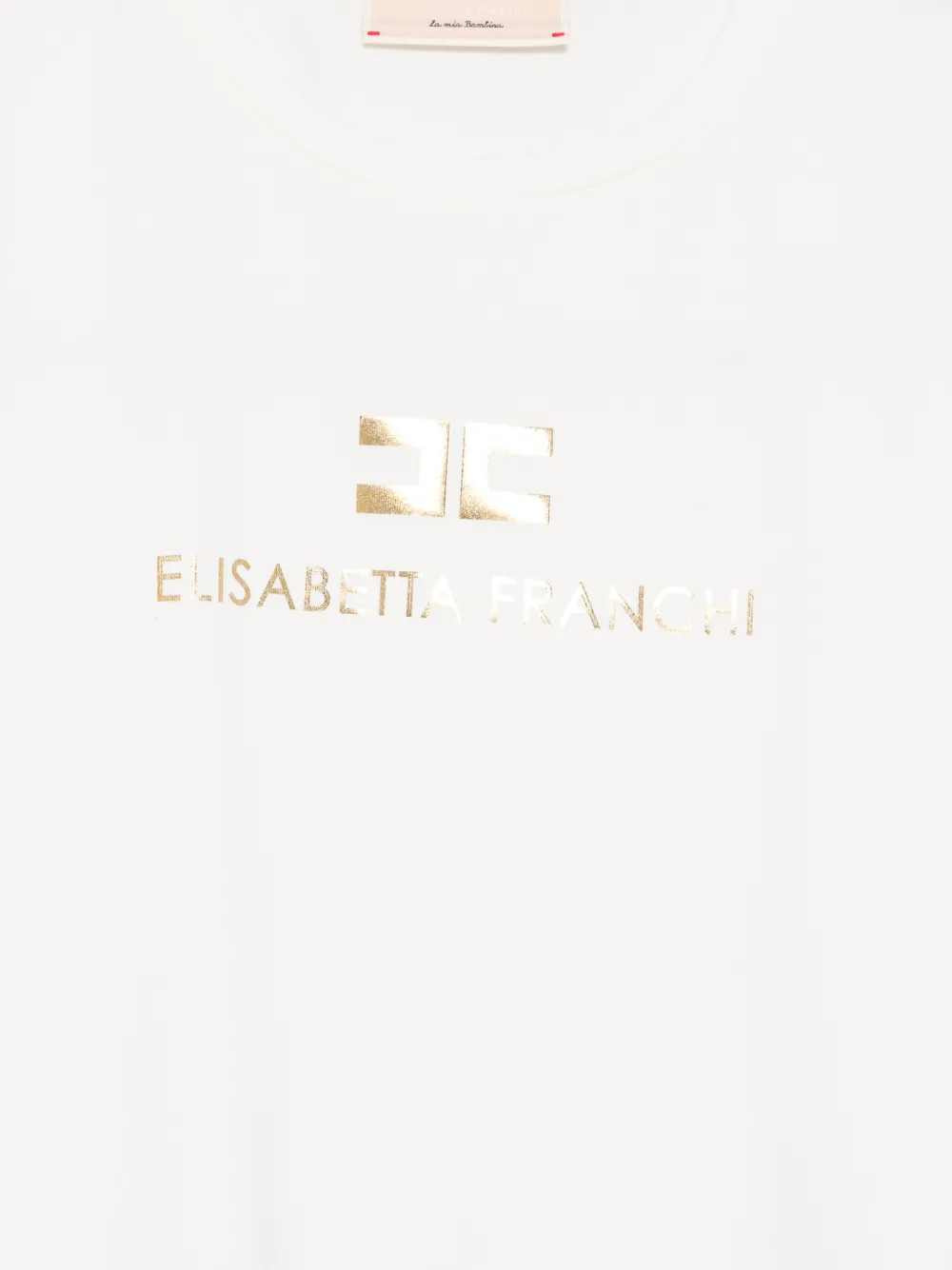 Футболка с логотипом Elisabetta Franchi La Mia Bambina, белый — фото 3