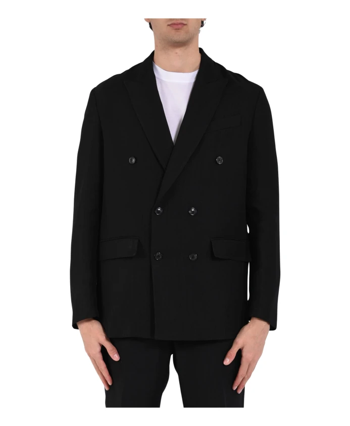 

Двубортный жакет из вискозы Mauro Grifoni, черный