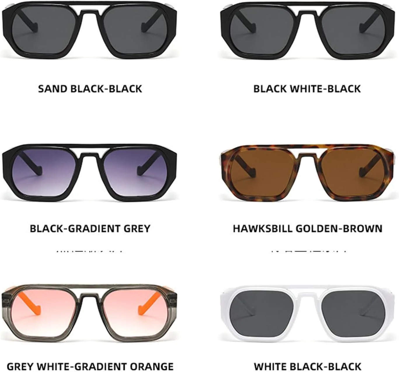 

Willochra Модные квадратные женские солнцезащитные очки в винтажном панк-стиле для мужчин, стильные очки-пилот с двойным лучом, солнцезащитные очки UV400, C2