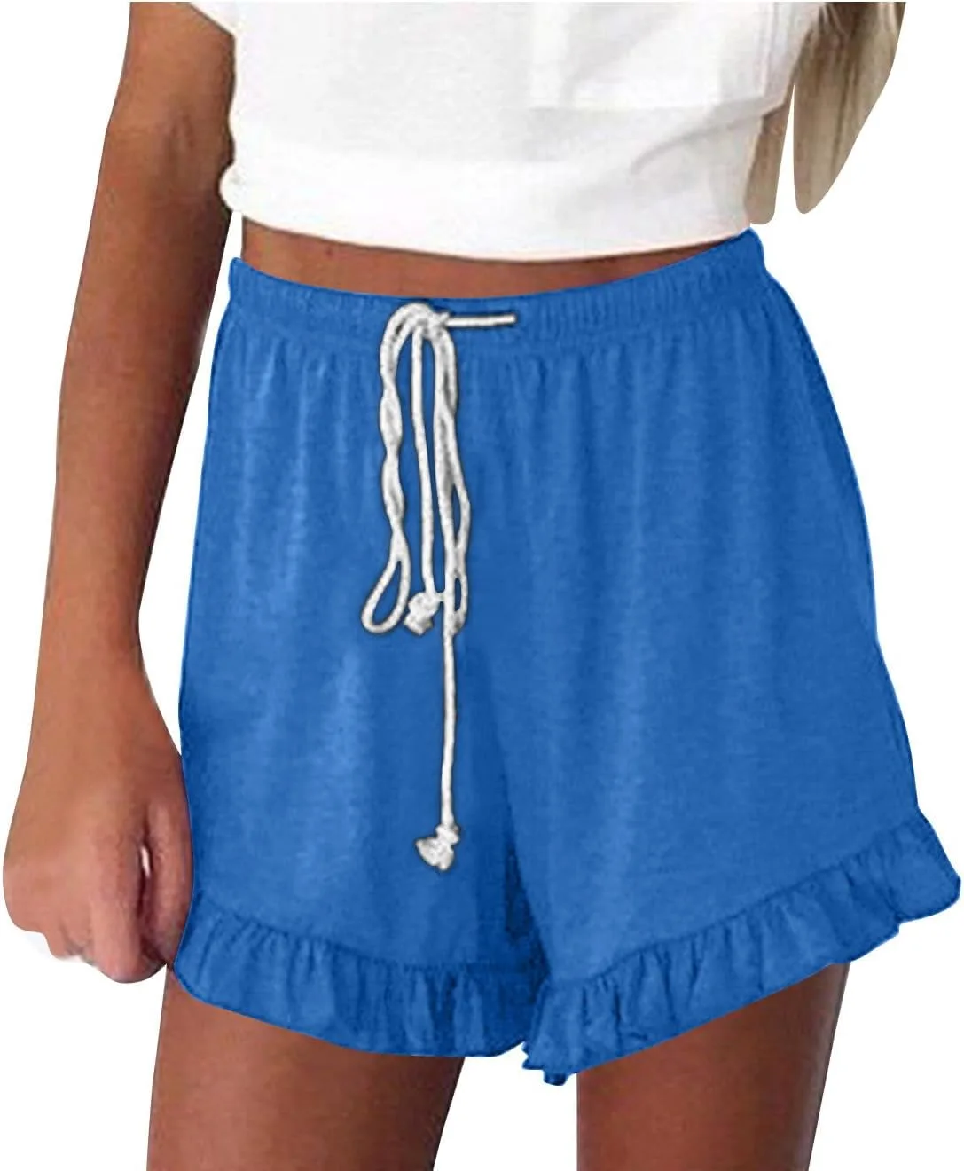 

Женские летние шорты Casual 2025 с высокой талией и рюшами