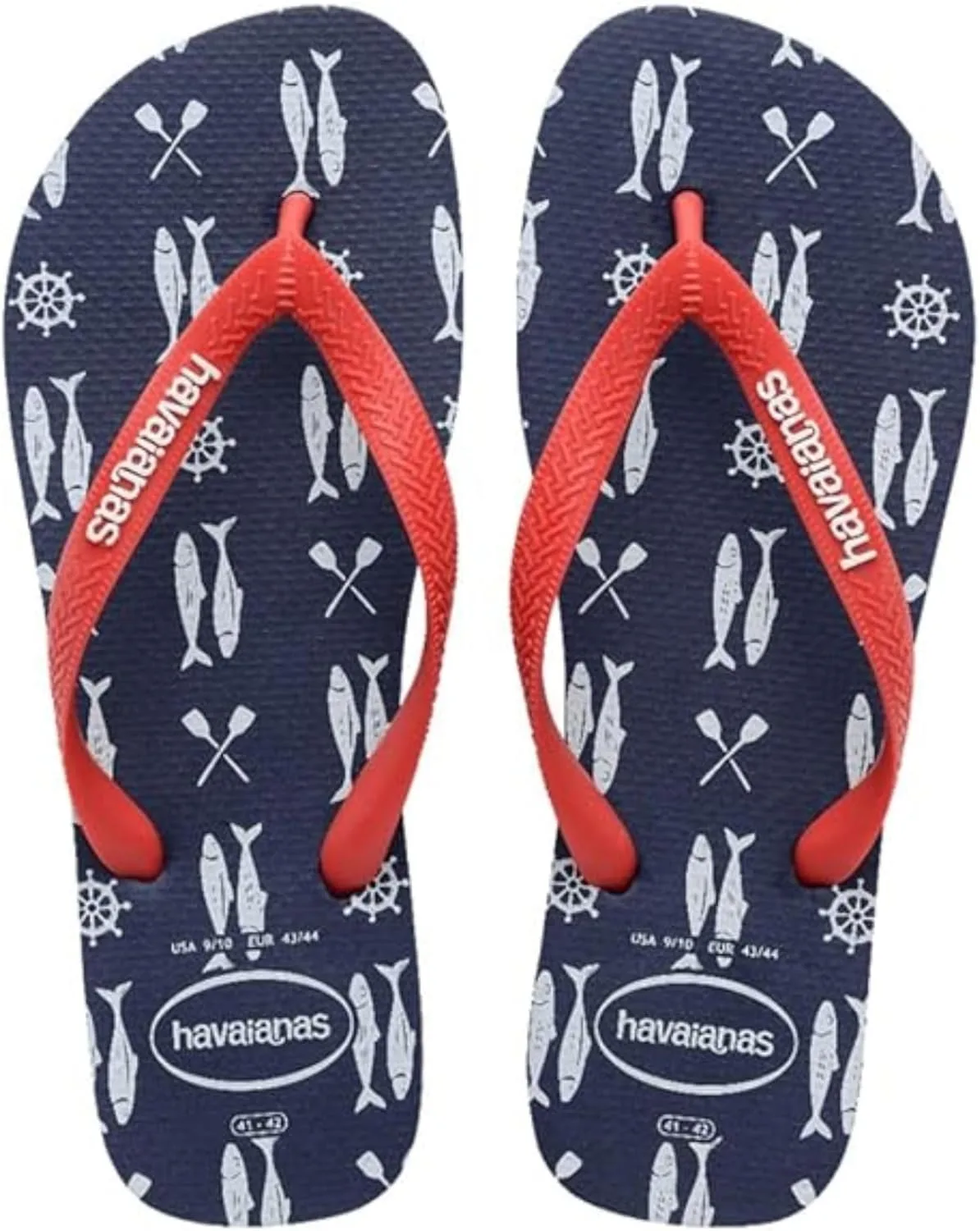 Havaianas Шлепанцы мужские в морском стиле, красный/темно-синий