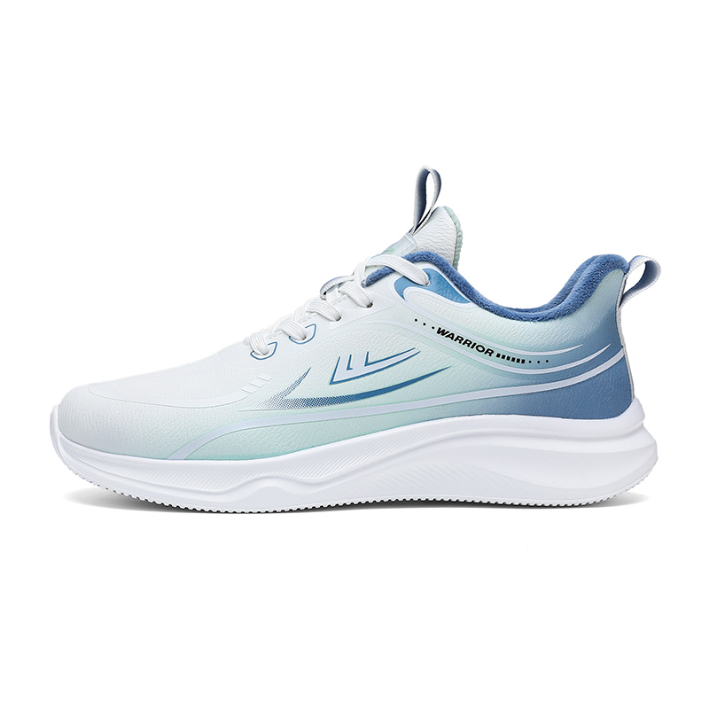 

Термостойкие абразивоустойчивые низкие кроссовки для увеличения роста WARRIOR, leather upper fleece-lined белый зеленый синий