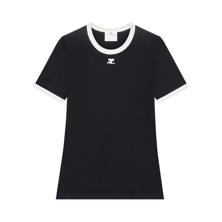 

Футболка Courrèges Signature Contrast T-Shirt Black/Heritage White, белый