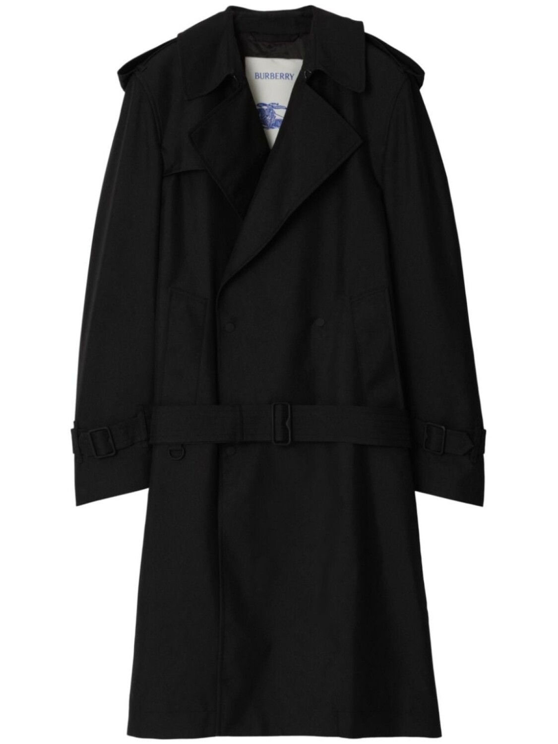 

Двубортный тренч с поясом Burberry, черный
