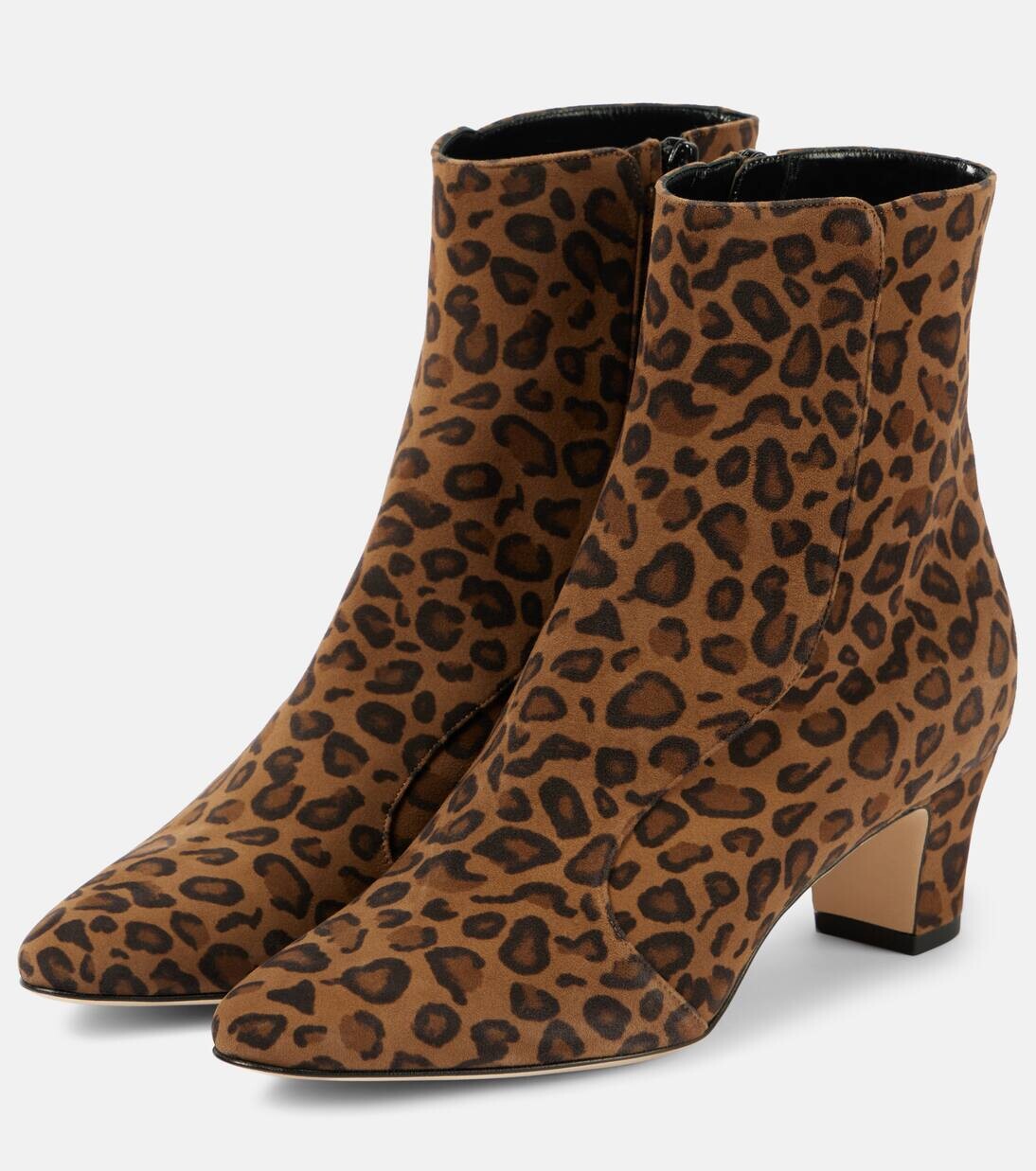 Ботильоны Myconia из замши Manolo Blahnik, цвет ypri(902d)/blck(0015) — фото 4