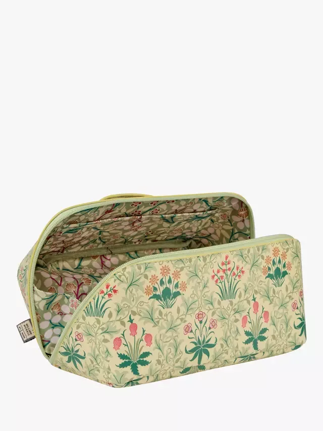 Косметичка Чистотел в плоском виде, зеленая William Morris At Home — фото 3