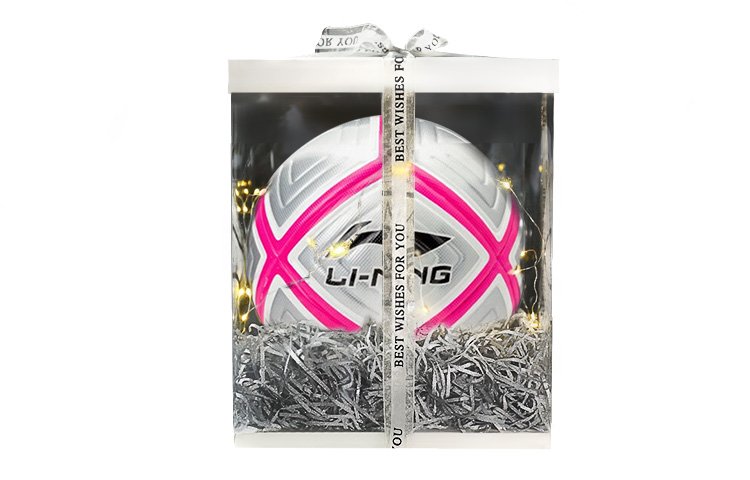 

LINING Размер 5 футбольный мяч PU бесшовный термосварной унисекс gray pink