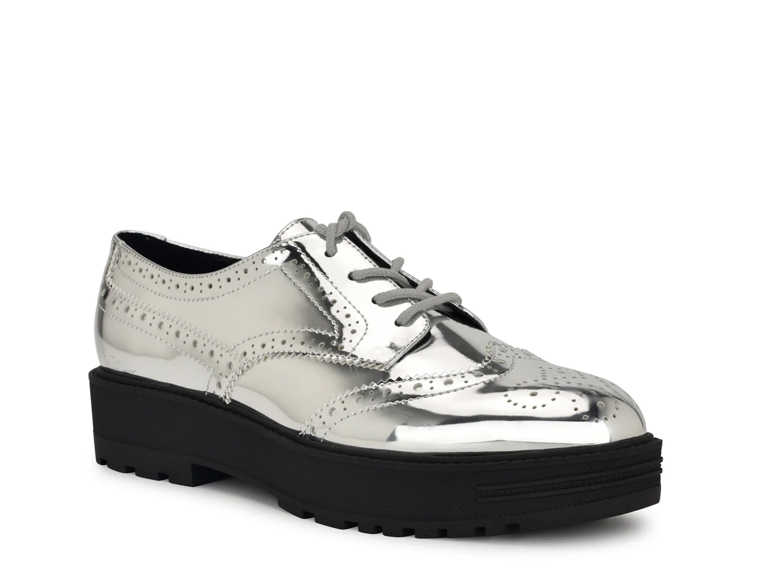 

Оксфорды Resttin Oxford Nine West, серебряный/металлик