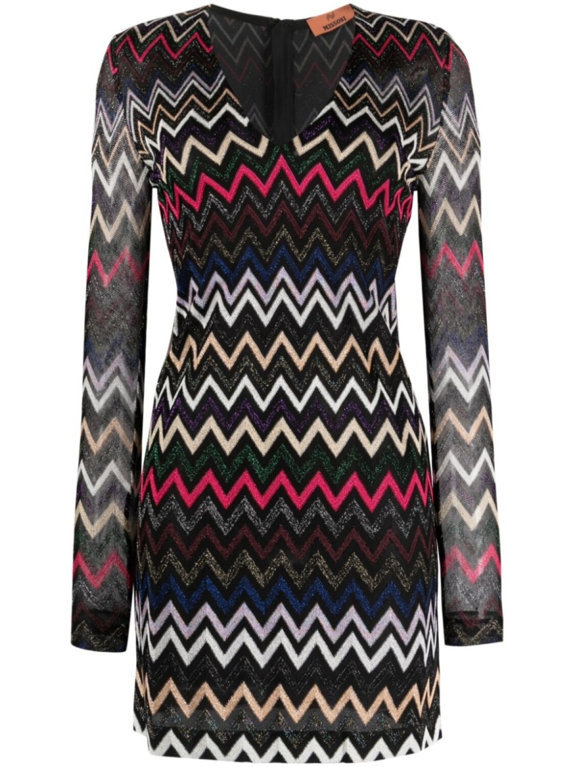 

Missoni платье мини с эффектом металлик, черный