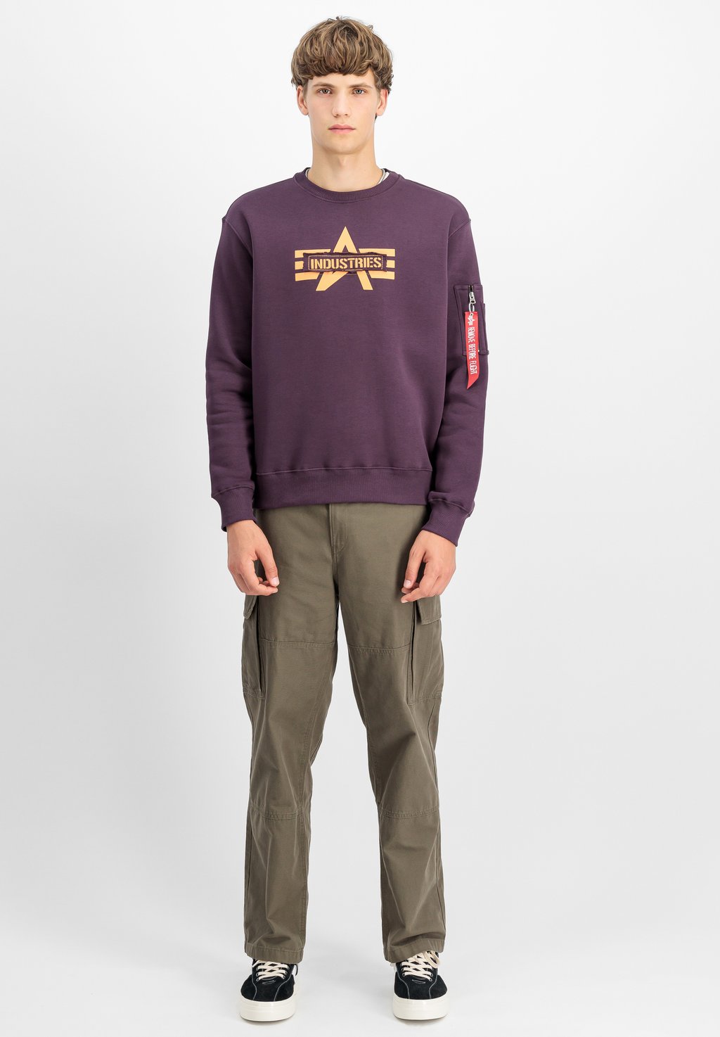 

Толстовка LOGO EDGE CREWNECK Alpha Industries, фиолетовый