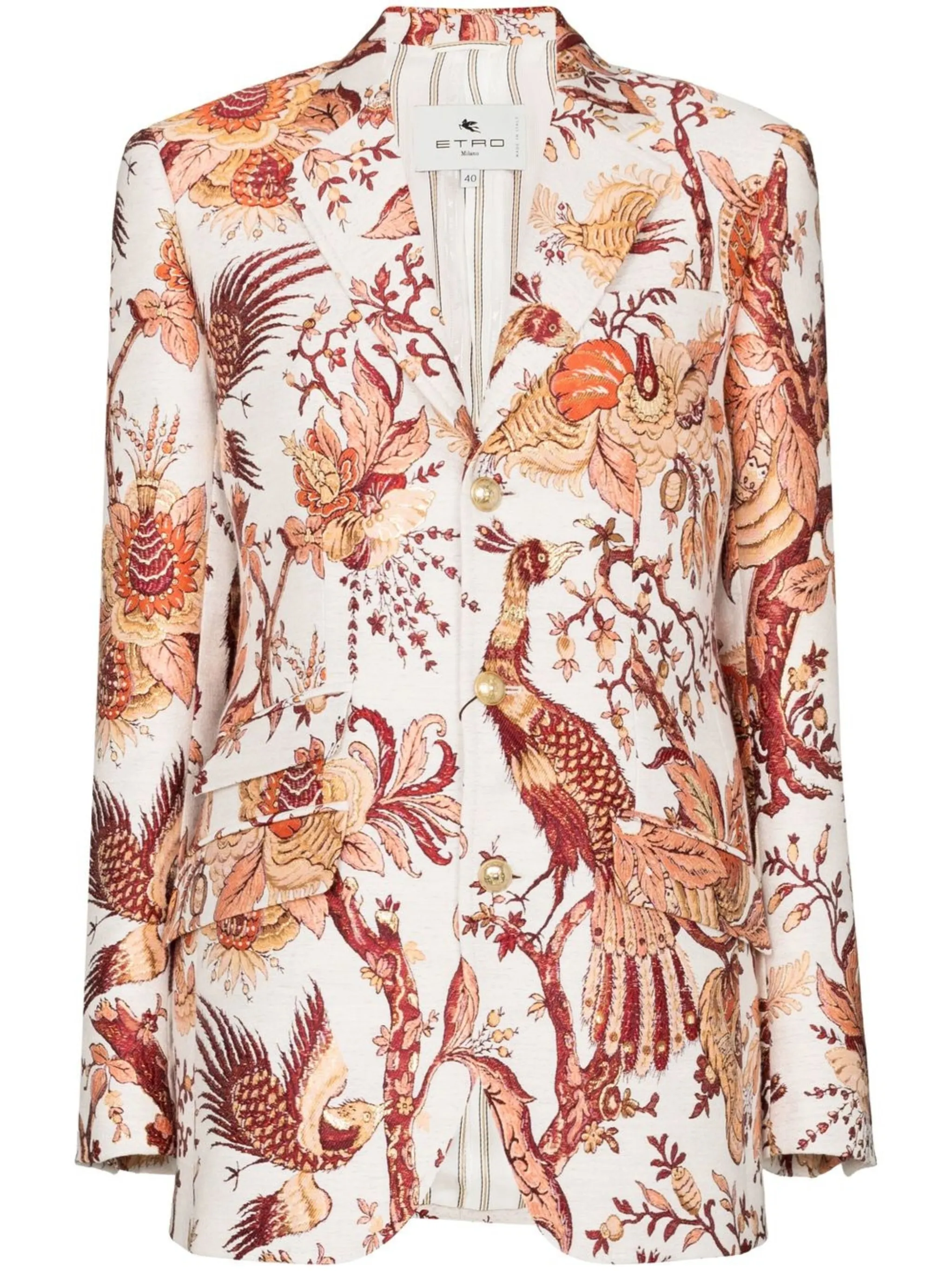 

Жаккардовый блейзер Tree of Life Etro, нейтральный