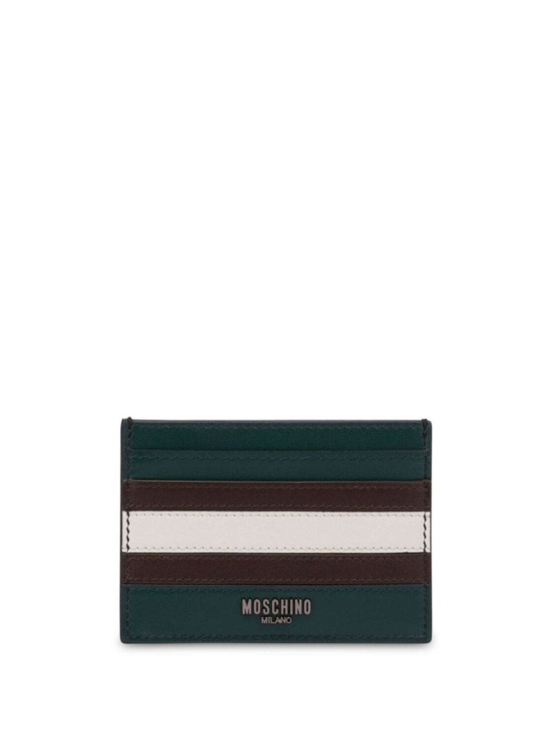 

Moschino картхолдер с отделкой в полоску, зеленый