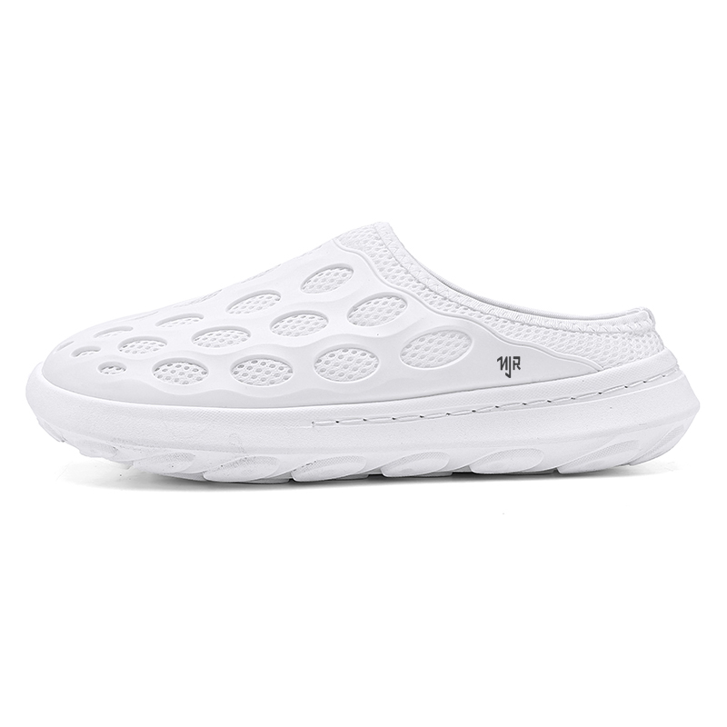 

NANJIREN Бесшумные устойчивые к запаху износостойкие нескользящие закрытые тапочки унисекс белые, цвет White