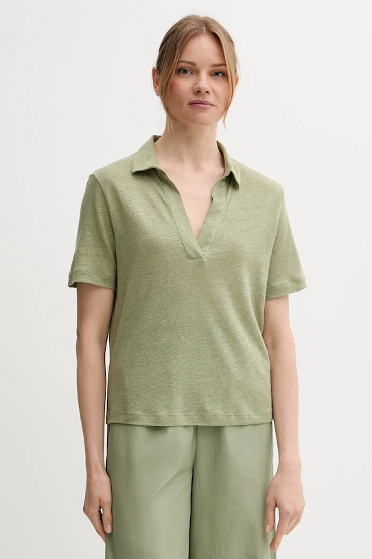 

Льняная поло United Colors Of Benetton, зеленый