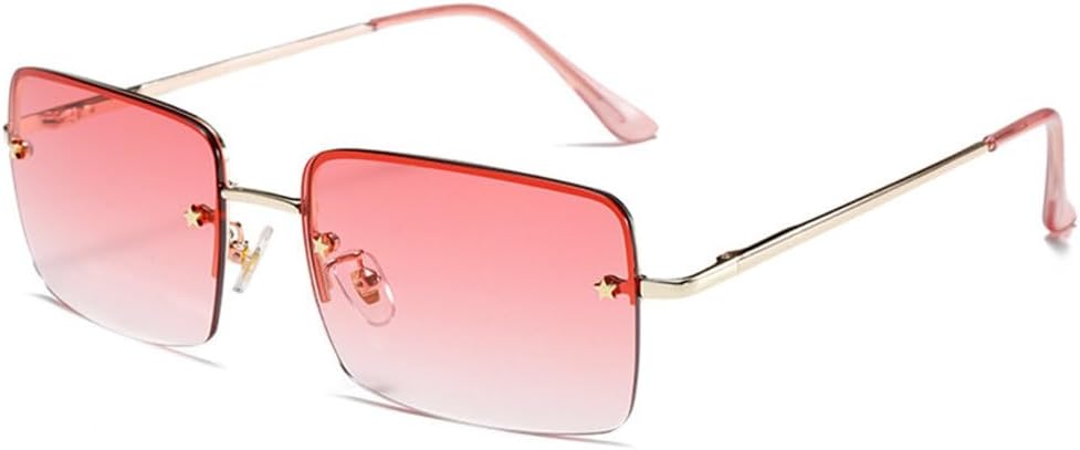 

Солнцезащитные очки без оправы, прямоугольной формы, винтажные, для мужчин и женщин, модные солнцезащитные очки, классические, трендовые, тонированные, в металлической оправе MTZJH, C5