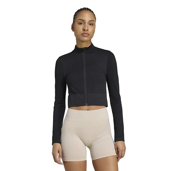 

Женская вязаная тренировочная куртка на молнии Adidas, Black