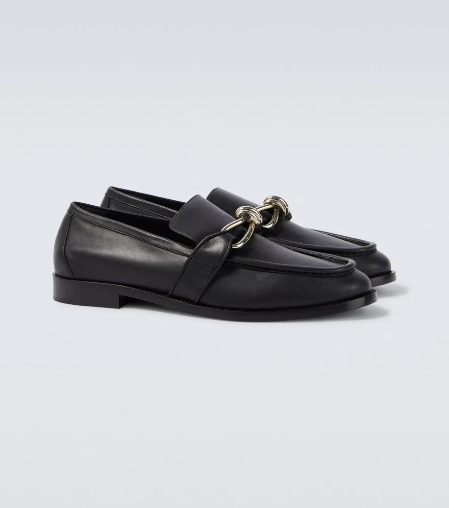 Кожаные лоферы Astaire Knot Bottega Veneta, черный