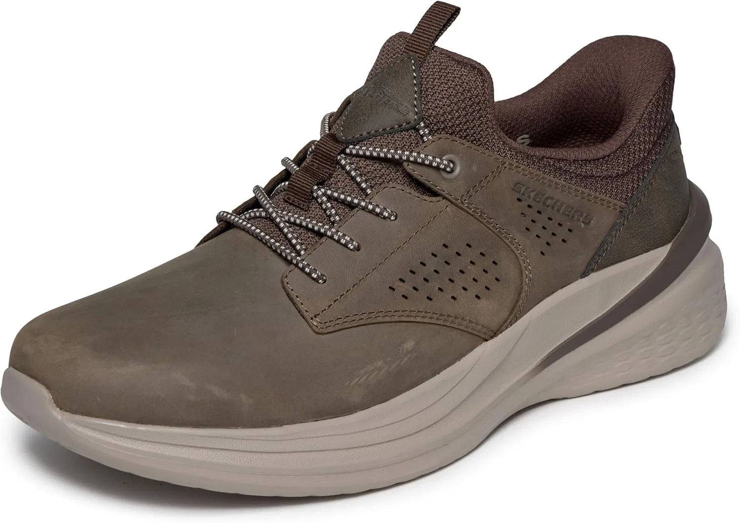 Мужские кроссовки Skechers Streetwear Slade 2.0 - Encore с закругленным носком, кожаным верхом и шнуровкой, Dktp