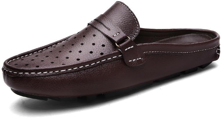 

Мужские лоферы классические кожаные мокасины-слипоны, дышащие, комфортные, легкие, деловые Zestrelax, коричневый