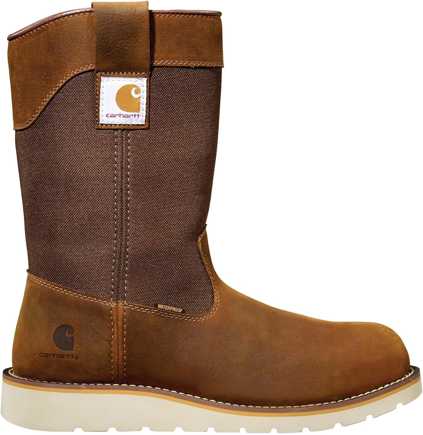 

Мужские водонепроницаемые ботинки Carhartt с защитным стальным носком и клиновидной подошвой, 10, коричневый