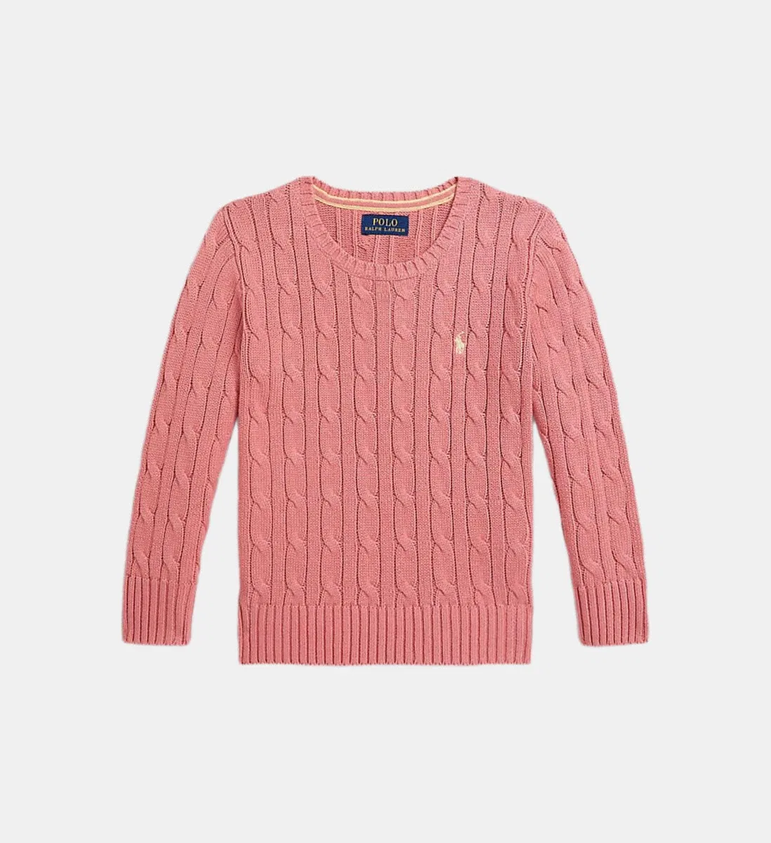 Прямой свитер из крученого хлопка Polo Ralph Lauren, розовый