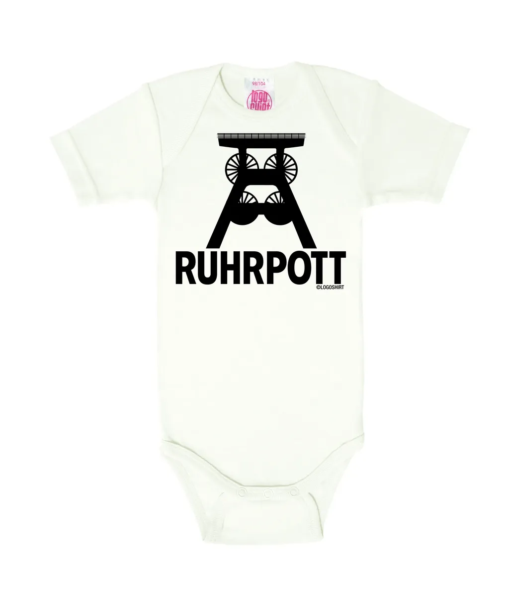 

LOGOSHIRT Боди с принтом Ruhrpott спереди, белый