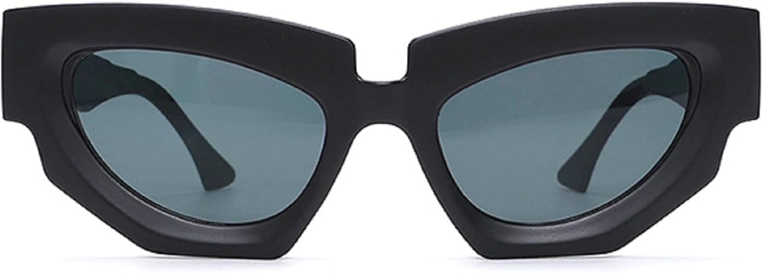 

Винтажные солнцезащитные очки «кошачий глаз» для женщин и мужчин, 2024 год, роскошная многоугольная оправа, модные очки с защитой от УФ-излучения UV400 mincl, Sand Black