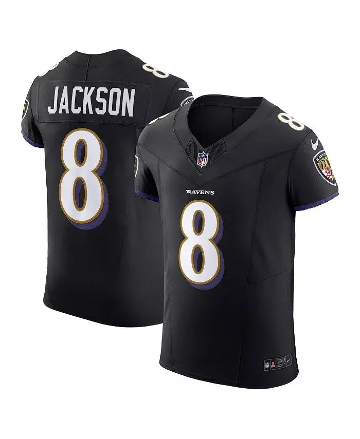 

Мужская черная альтернативная элитная футболка Baltimore Ravens Vapor F.U.S.E. Lamar Jackson Nike