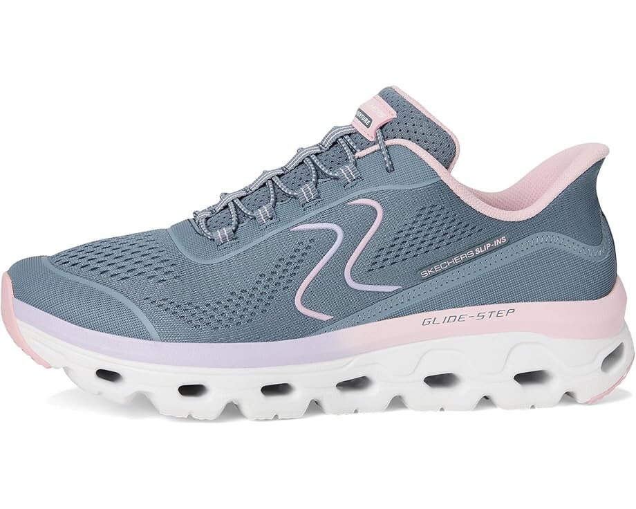 Кроссовки SKECHERS Glide Step Sole Hands Free Slip-Ins, цвет Slate/Taupe — фото 4