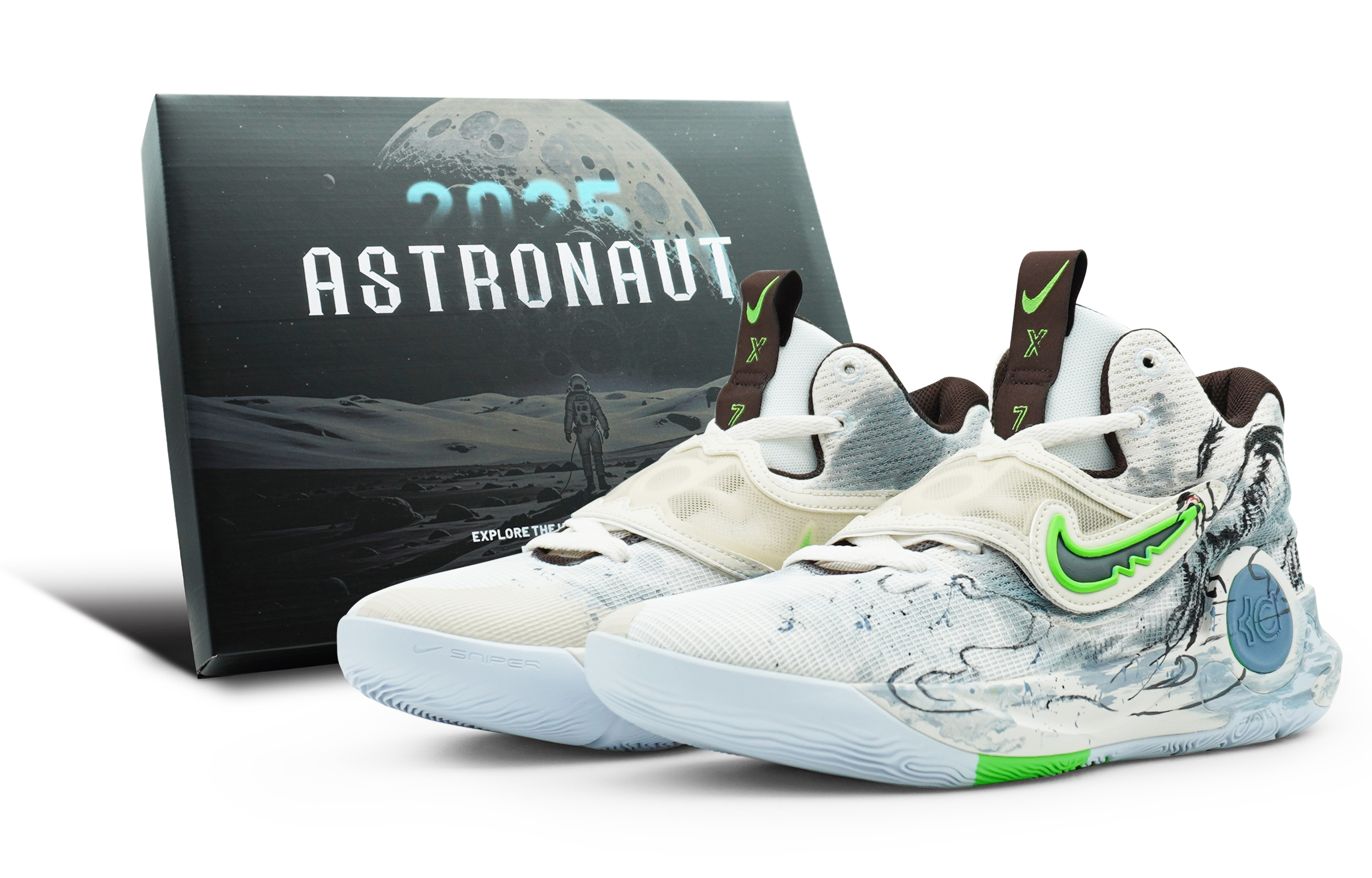 

Nike Баскетбольные кроссовки KD Trey 5 X Cushioning с низким верхом, влагоотводящие, мужские, белые, серо-зеленые