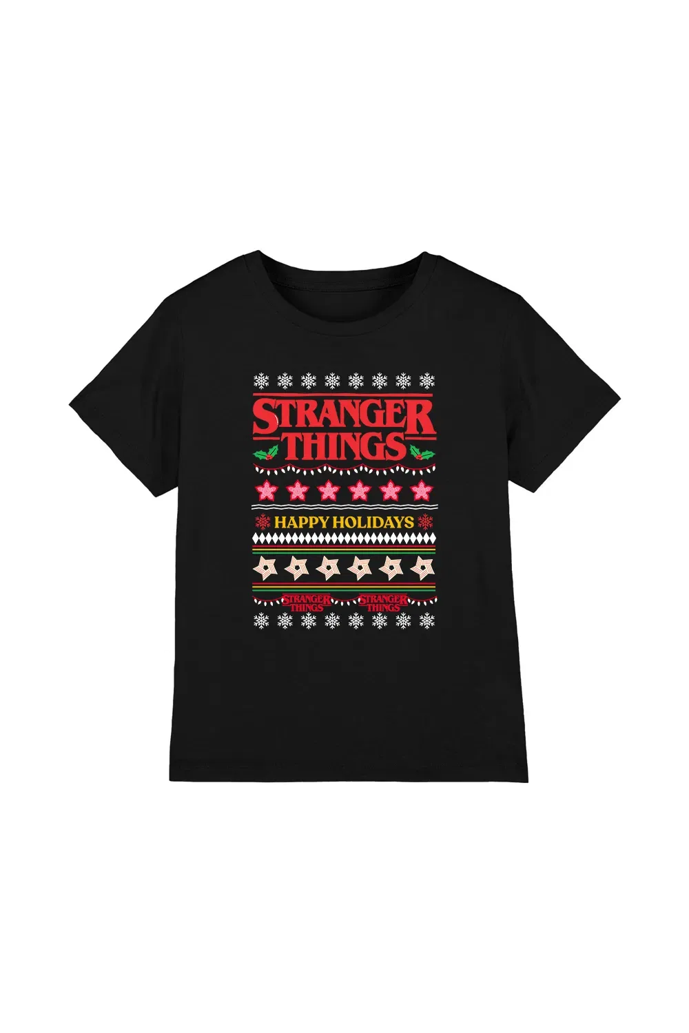 Футболка с принтом Demogorgon Stranger Things, черный