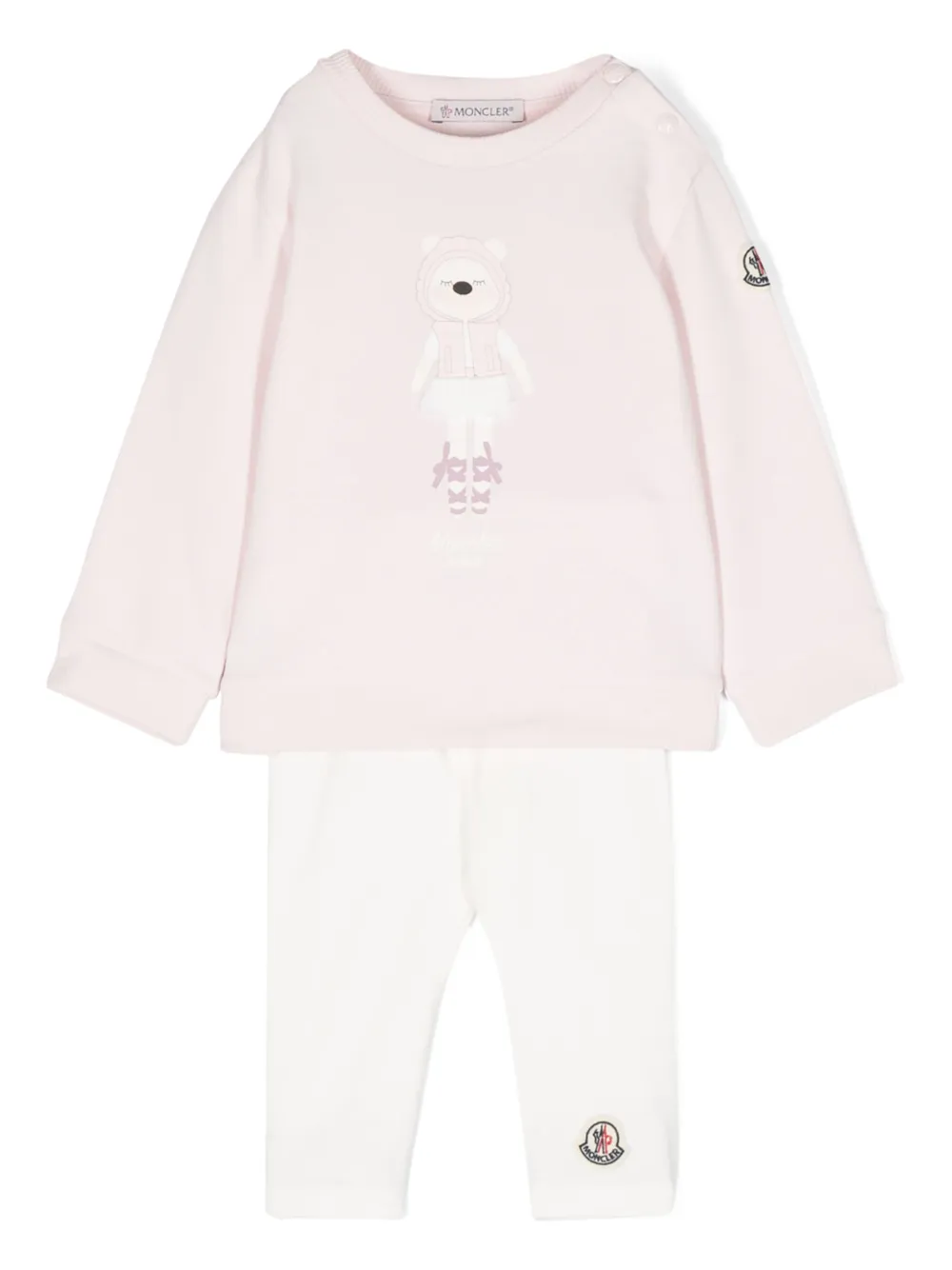 

Костюм с логотипом Moncler Enfant, розовый