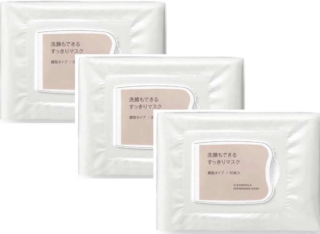 Набор Muji — Маска для умывания Refined, 30 листов, 291 мл, набор 3 шт