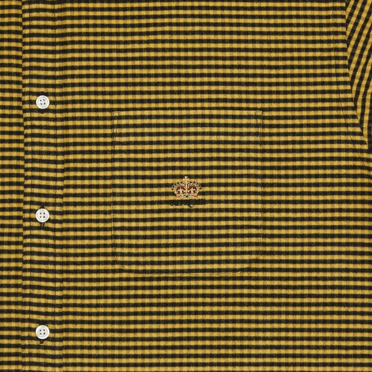 Рубашка Supreme Loose Fit Flannel Oxford Shirt, цвет Yellow Plaid — фото 3