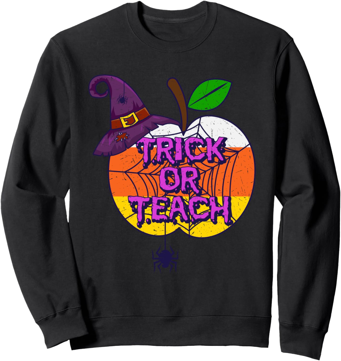 

Толстовка с изображением костюма учительницы на Хэллоуин: тыква, ведьма, учительница Funny Halloween Teacher Spooky Trick Or Teach, черный
