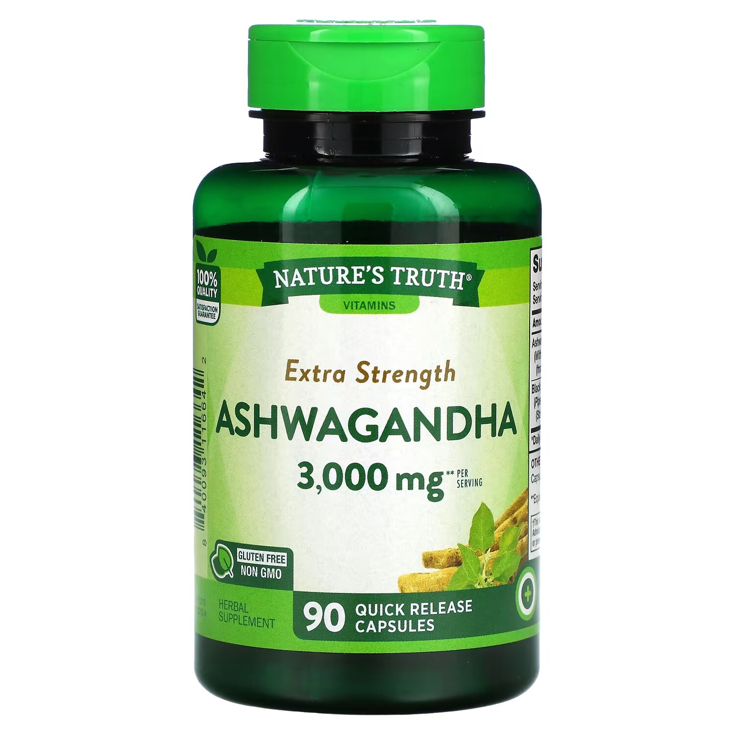 

Ашваганда Nature's Truth Extra Strength 3000 мг, 90 капсул