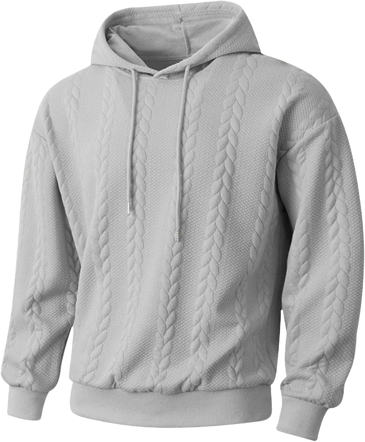Мужская худи с жаккардовым узором, casual, slim fit, легкая