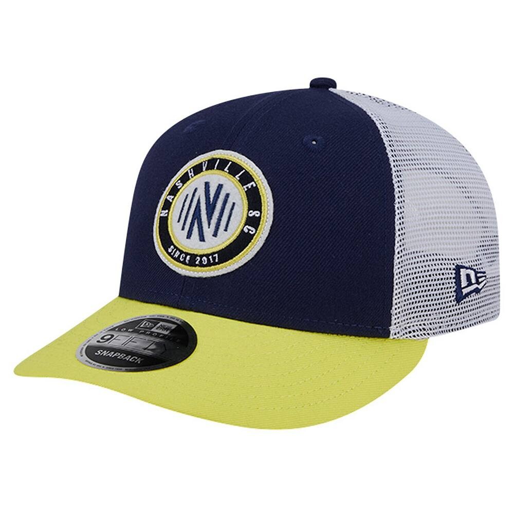 

Мужская кепка New Era Navy Nashville SC Throwback Trucker Low Profile 9FIFTY Snapback, цвет Mls Navy