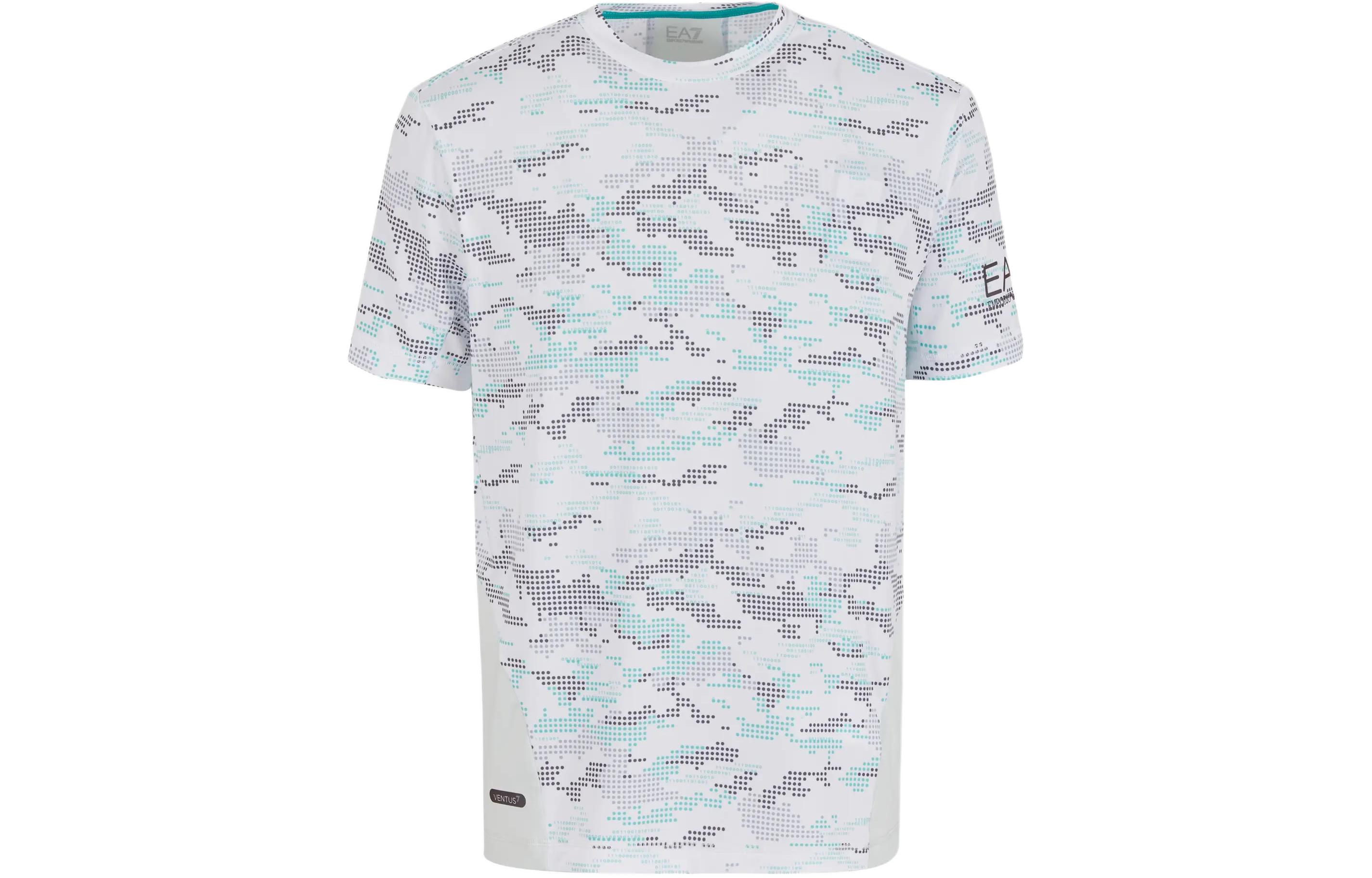 

Футболка EA7 SS24 мужская серо-голубая EMPORIO ARMANI