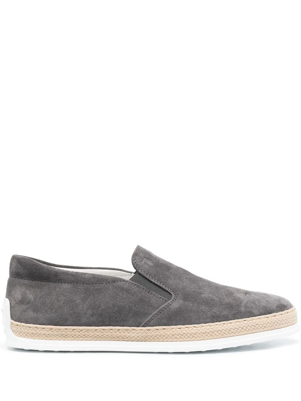 

Замшевые лоферы TOD'S, серый