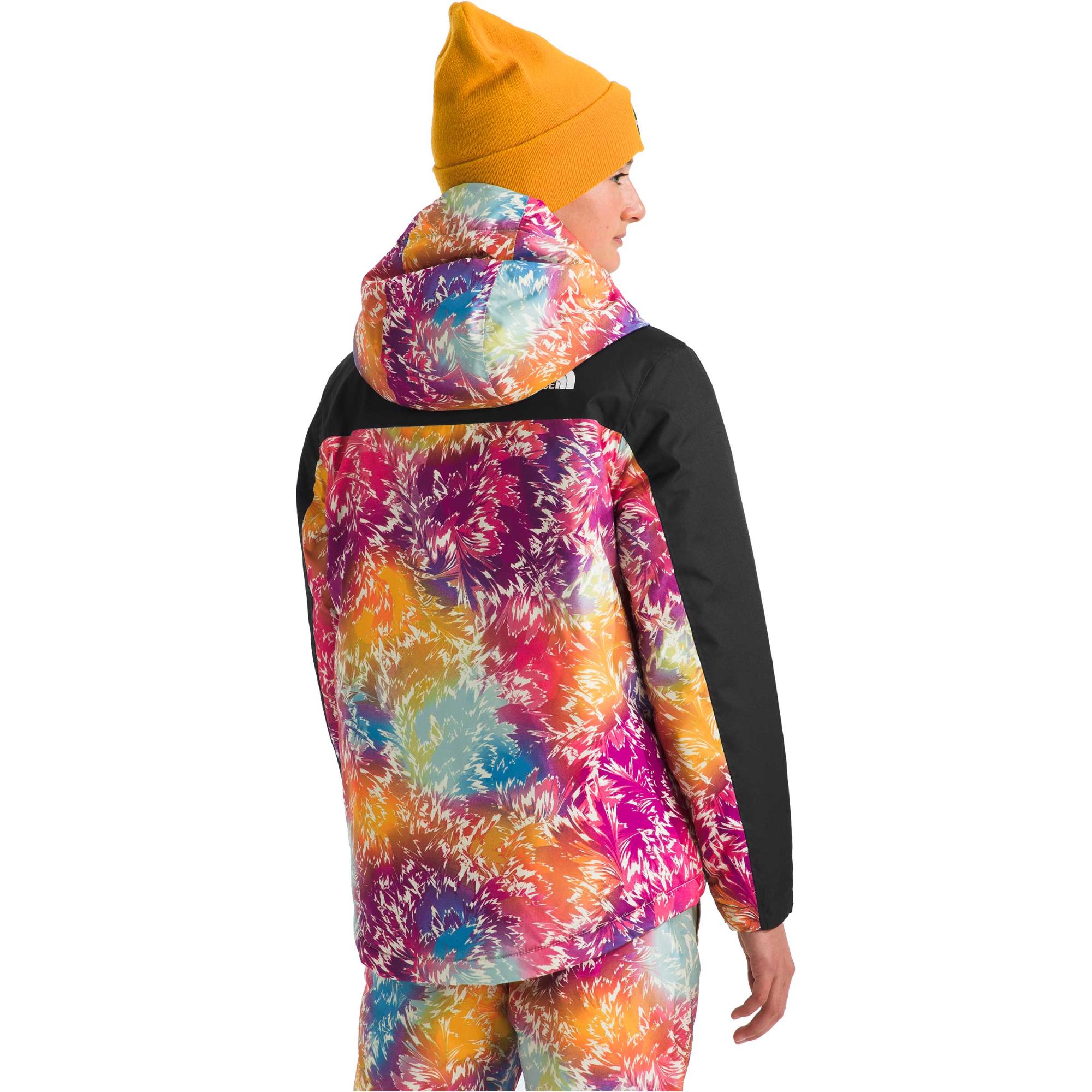 Утепленная куртка Freedom для девочек The North Face, Radiant Poppy Blowing Wind Print — фото 3